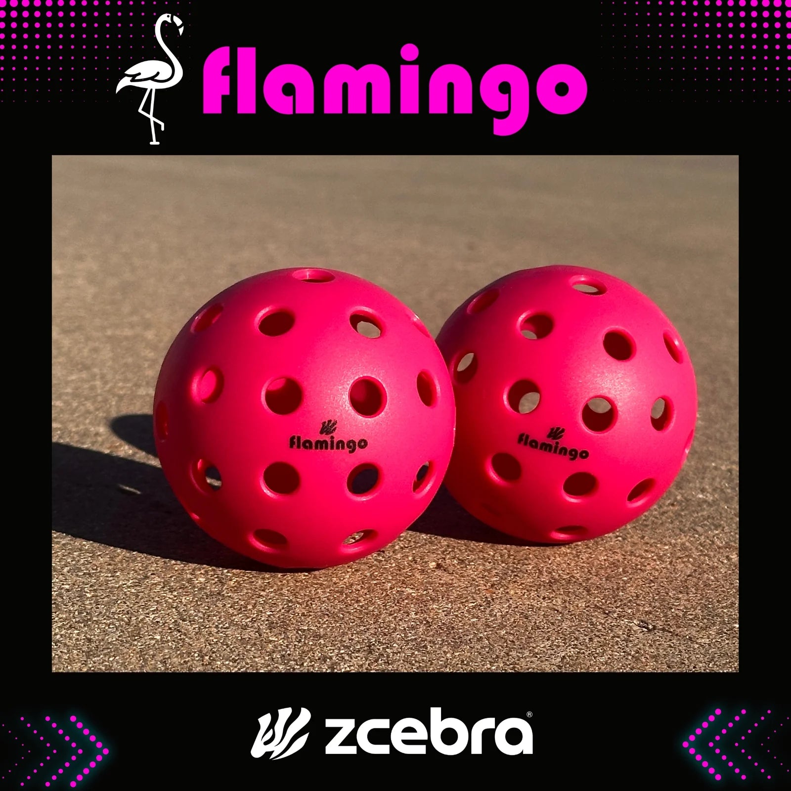 Zcebra Onsight Flamingo Edition 45 pickleball balls pack