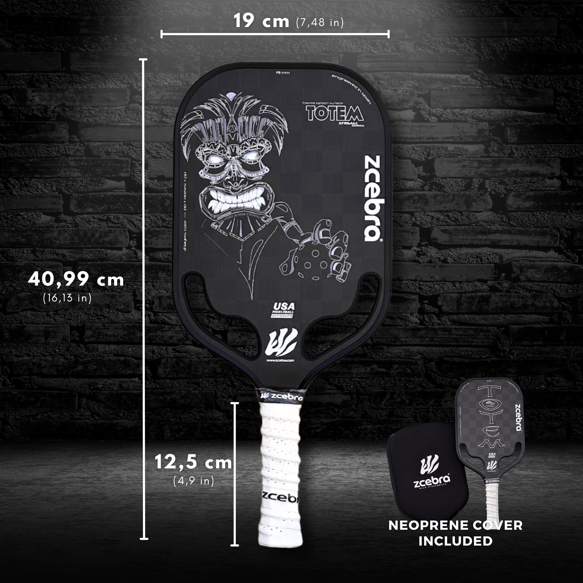 Pala Pickleball Zcebra Totem Black Stream 2024