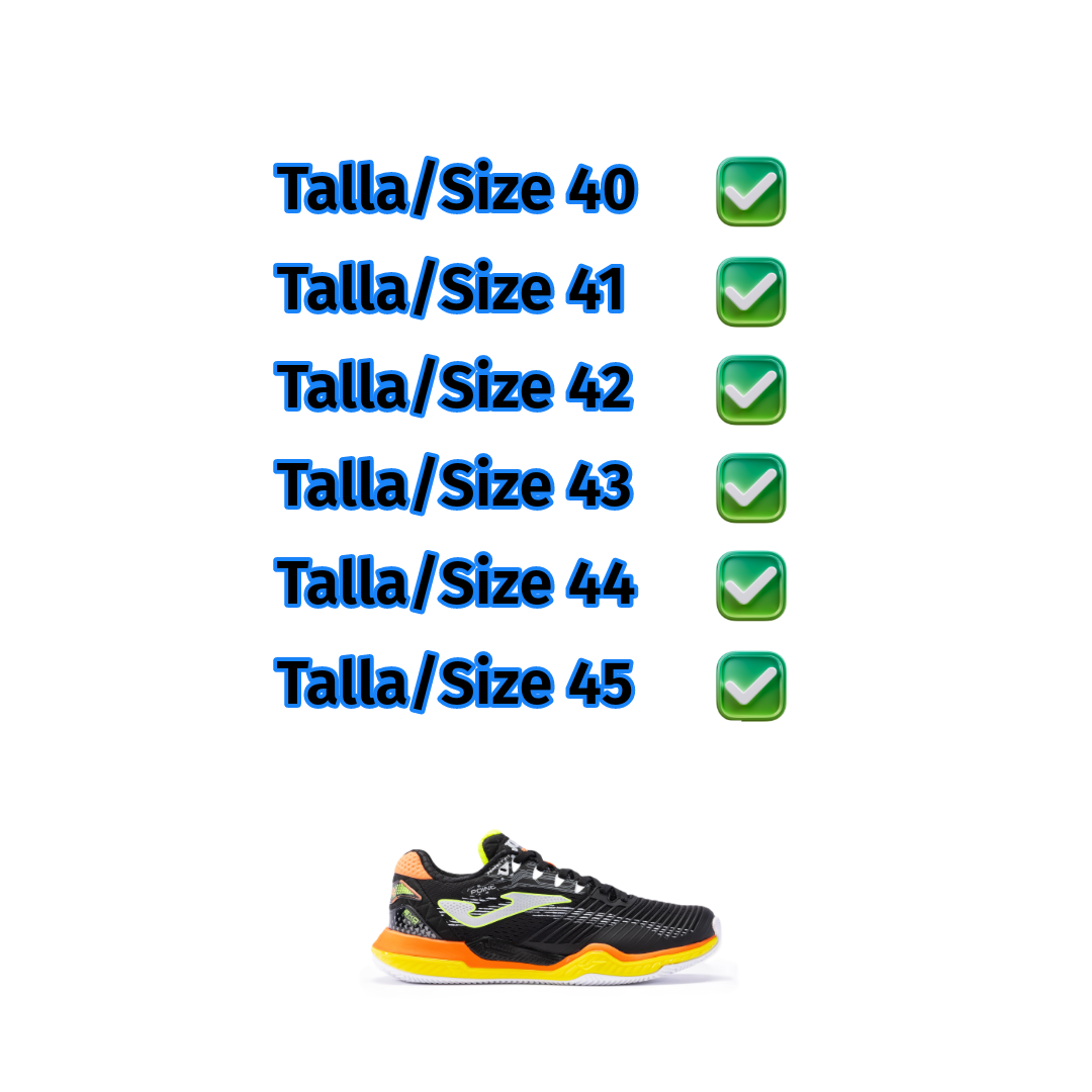 Pack Surtido Zapatillas Joma T.POINT 2301 Negro Naranja (8 pares)