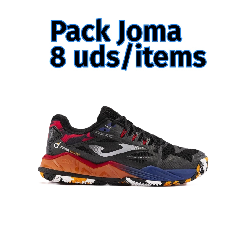 Joma Spin Men 2401 Black Sneakers Assortment Pack (8 items)