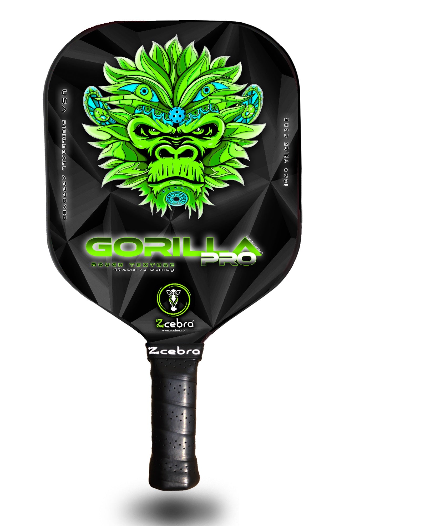 Pack Pickleball Zcebra Carbono Gorilla Pro Series Green