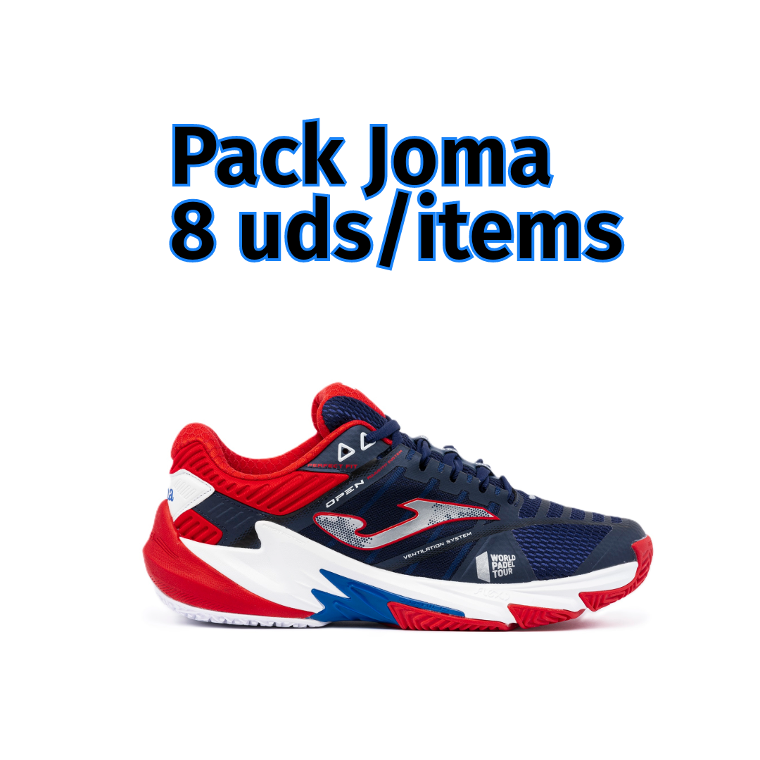 Pack Surtido Zapatillas Joma T.OPEN 2303 Marino Rojo (8 pares)