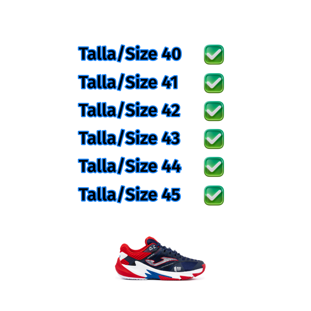 Pack Surtido Zapatillas Joma T.OPEN 2303 Marino Rojo (8 pares)