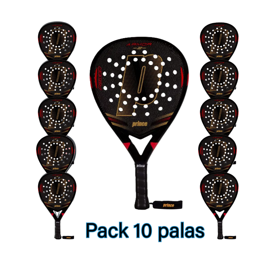 10 Prince Armor V2 padel rackets set