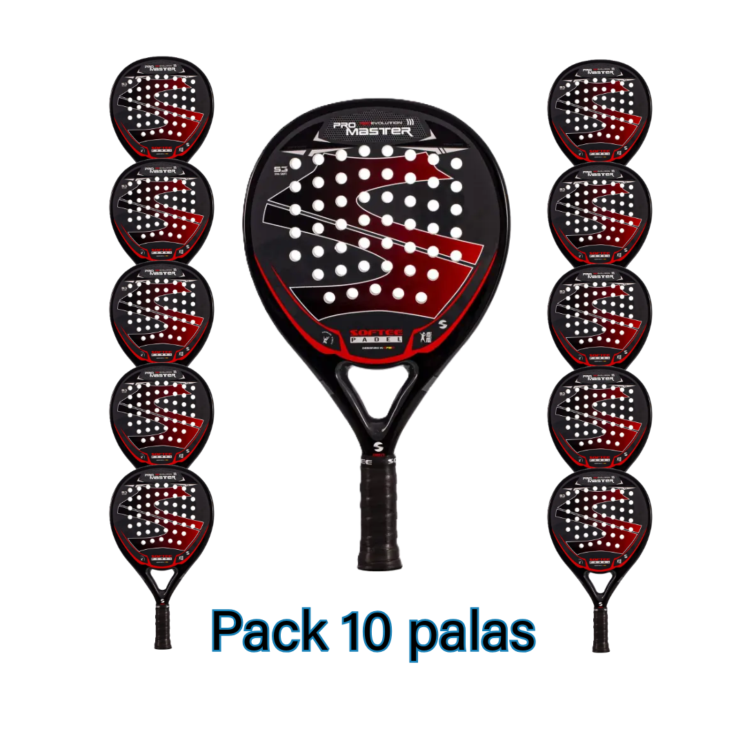 Pack 10 palas Softee Pro Master Evolution Red