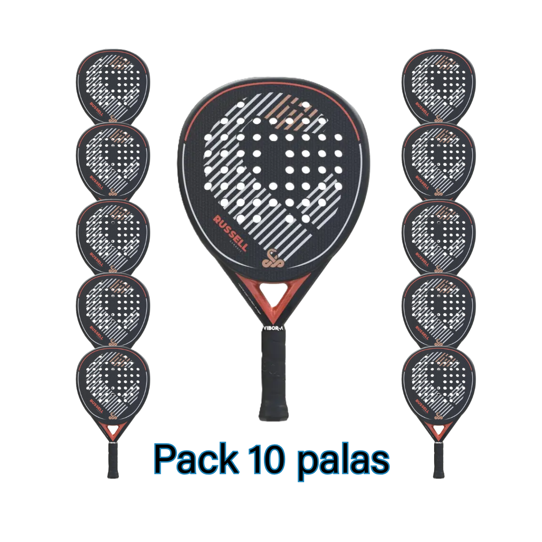 10 Vibor-a Russell Classic Fiber padel rackets set