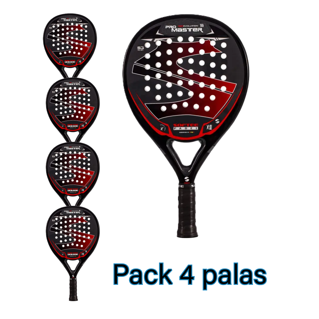 Pack 4 palas Softee Pro Master Evolution Red