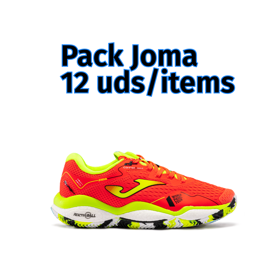 Pack Surtido Zapatillas Joma T.SMASH 2308 Naranja Flúor (12 pares)