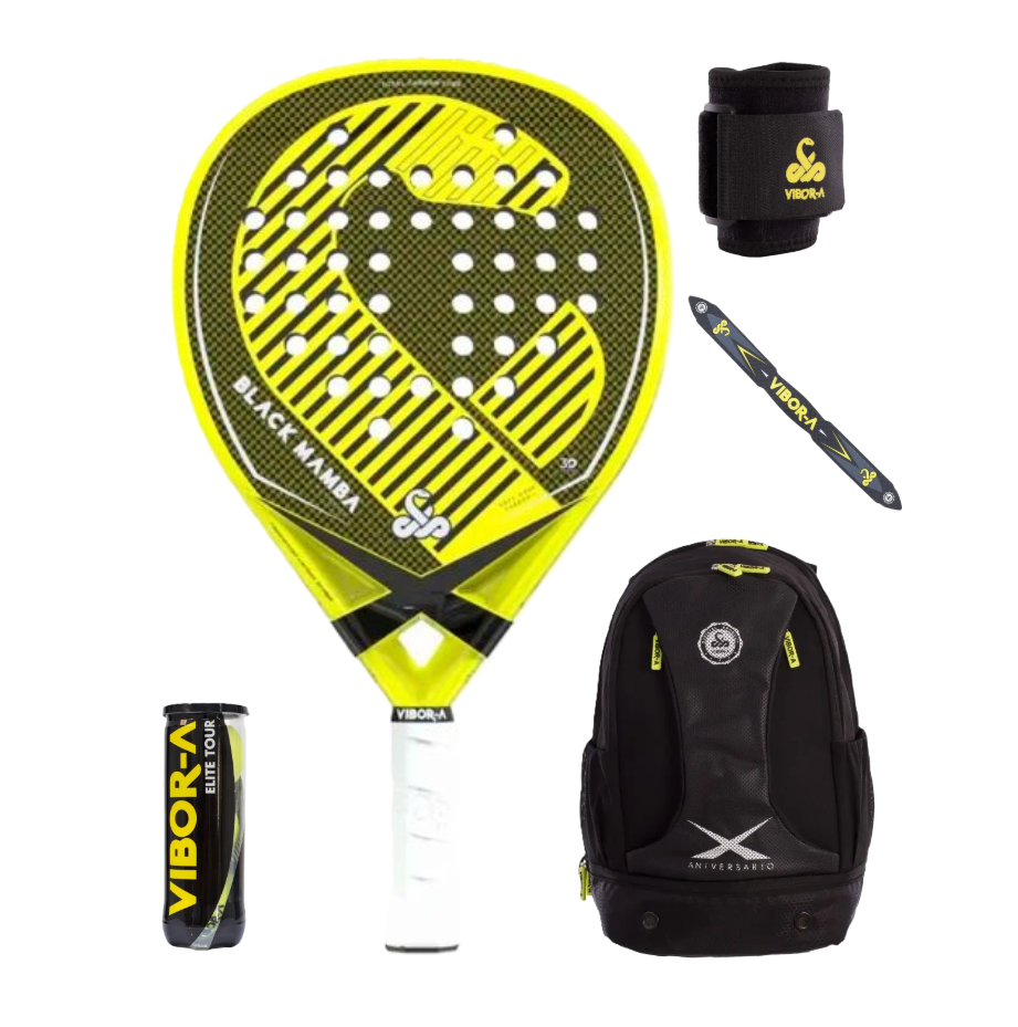 Vibor-a Black Mamba Xtreme 3K padel pack