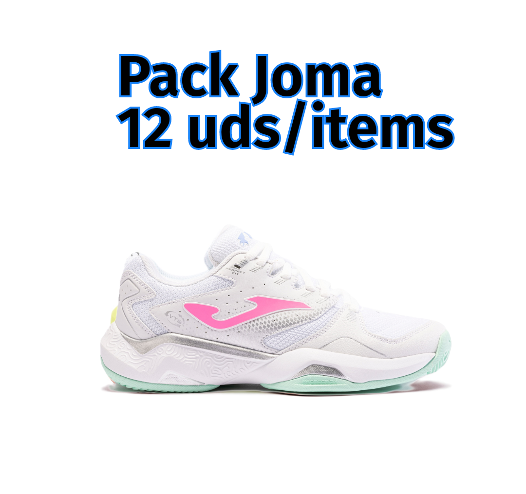 Joma T.MASTER 1000 LADY 2432 White Pink Sneakers Assortment Pack (12 pairs)