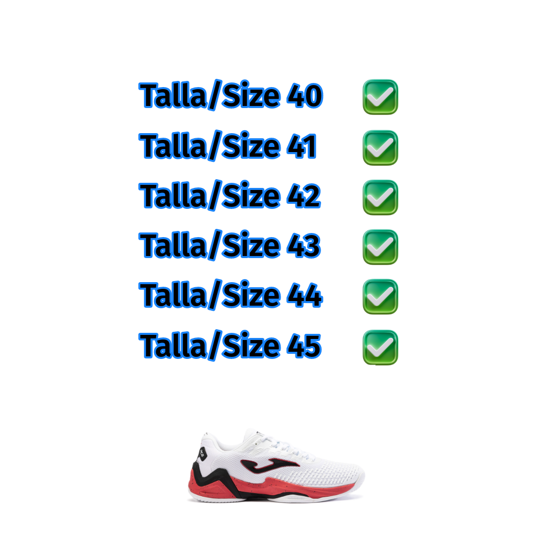 Joma T.ACE 2302 White/Red Sneakers Assortment Pack (8 pairs)