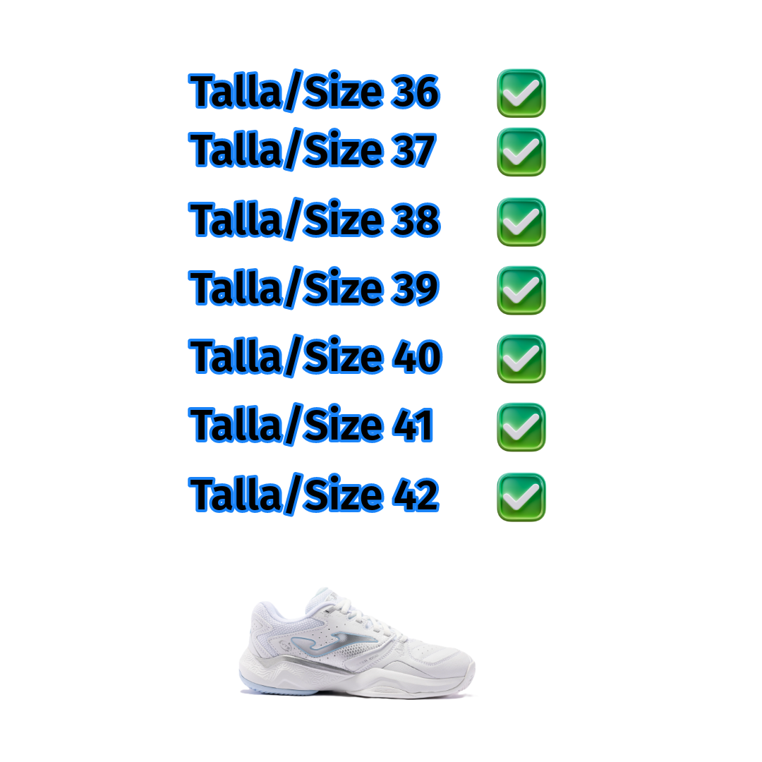 Pack Surtido Zapatillas Joma T.MASTER 1000 LADY 2332 Blanco Celeste (12 pares)